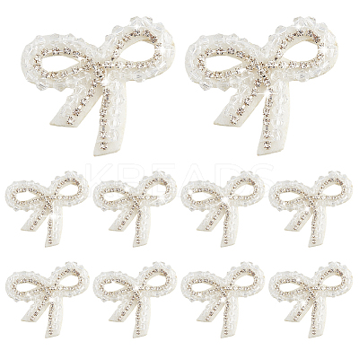 10Pcs Non-woven Fabrics Bowknot Clothes Accessories DIY-HY0002-20-1