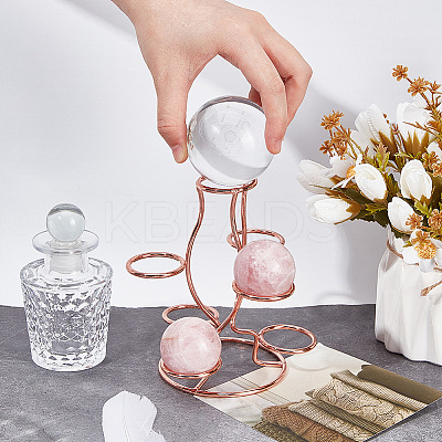 7-Slot Iron Easter Egg Display Stands ODIS-WH0058-21A-RG-1
