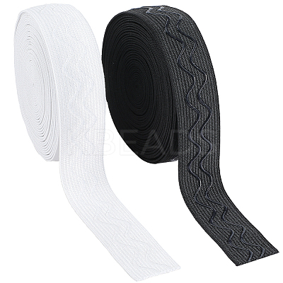 10 Yards 2 Colors Non-slip Transparent Silicone Polyester Elastic Band OCOR-GF0004-15B-1