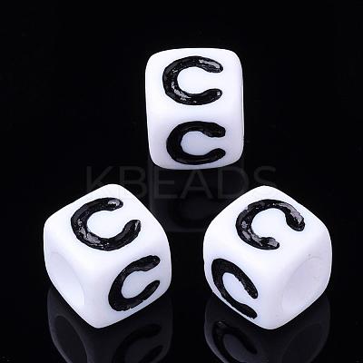 Letter Acrylic Beads PL37C9129-C-1