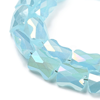 AB Color Plate Glass Beads Strands EGLA-P051-06B-C02-1