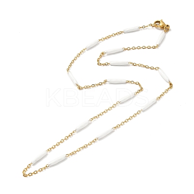Enamel Bar Link Chain Necklace STAS-B025-02G-05-1