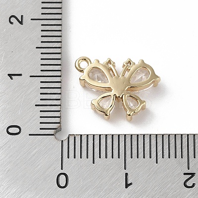 Brass Micro Pave Cubic Zirconia Charms KK-G491-28G-01-1
