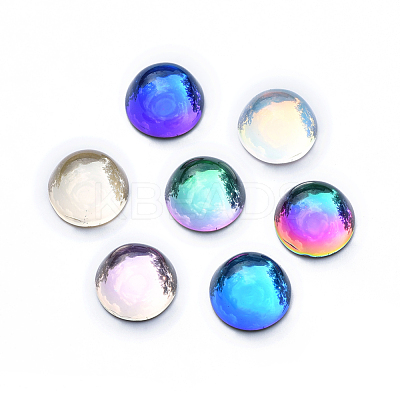 Transparent Glass Cabochons GLAA-L021-F-1