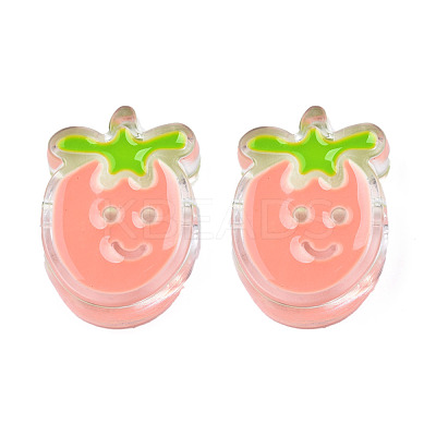 Transparent Acrylic Enamel Beads TACR-N012-004D-1