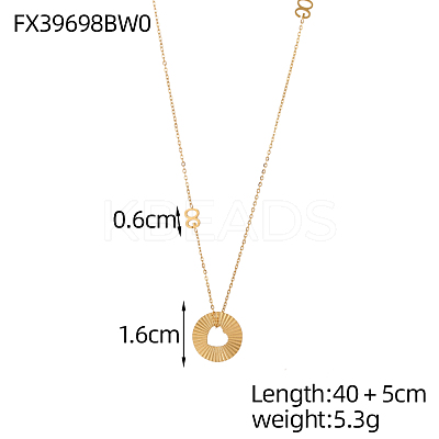 304 Stainless Steel Pendant Necklaces STAS-OY009-40G-1