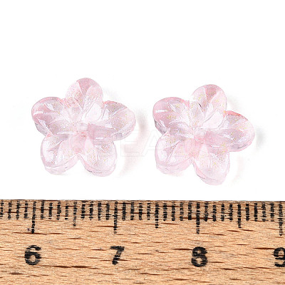 Baking Paint Transparent Glass Beads DGLA-N014-08A-03-1