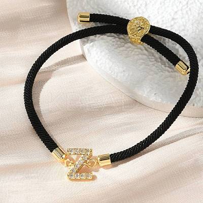 Adjustable Nylon Cord Bracelets X-BJEW-C096-01G-26-1