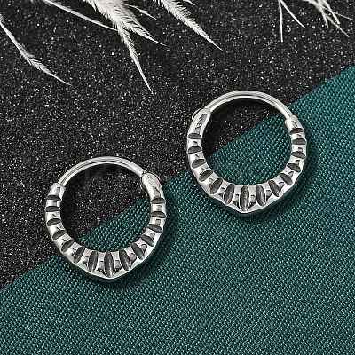316 Surgical Stainless Steel Hoop Earrings EJEW-G416-29AS-1