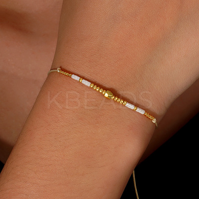 Adjustable Glass Seed Bead Braided Bracelets NY2606-1