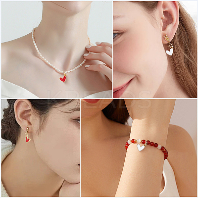 24Pcs 2 Colors Enamel Charms KK-BBC0025-01-1