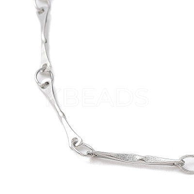 Non-Tarnish 304 Stainless Steel Bar Link Chain Bracelets BJEW-K226-07P-1