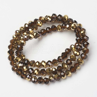 Electroplate Transparent Glass Beads Strands EGLA-A034-T2mm-O15-1