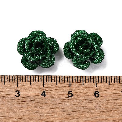 3D Rose Flower Baking Paint Aluminum Beads FIND-L019-01E-1