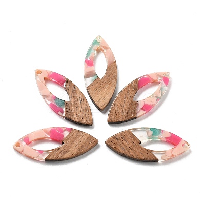 Resin and Walnut Pendants FIND-R051-12H-1