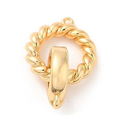 Brass Fold Over Clasps KK-F860-33G-1