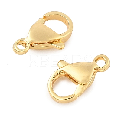 Brass Lobster Claw Clasps KK-U056-01G-1