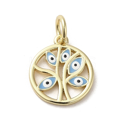 Brass Enamel Charms KK-E092-15G-02-1