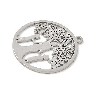 304 Stainless Steel Pendants STAS-V016-06P-1