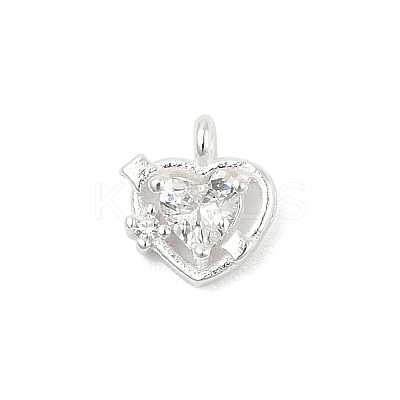 925 Sterling Silver Micro Pave Cubic Zirconia Pendants STER-Q002-02A-1