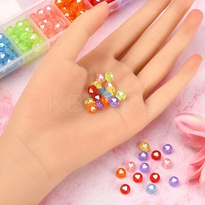245~266Pcs 7 Colors Transparent Acrylic Beads TACR-YW0001-57-1