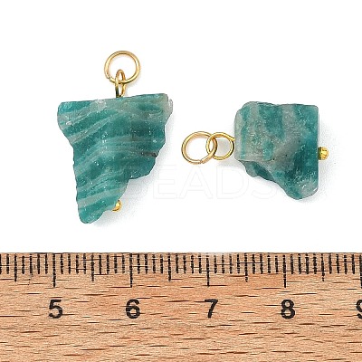 Raw Rough Natural Amazonite Pendants PALLOY-JF05880-1