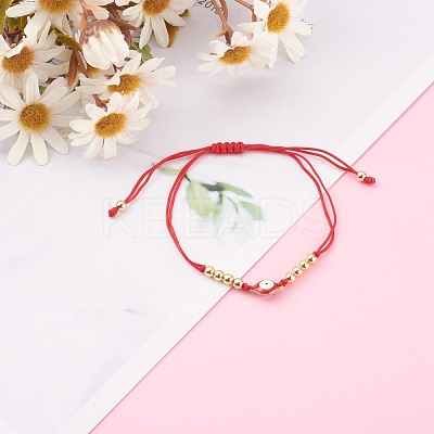 Adjustable Nylon Thread Braided Bead Bracelets BJEW-JB05997-1