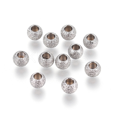 Non-Tarnish 304 Stainless Steel Textured Spacer Beads LS-X-STAS-P108-04P-A-1
