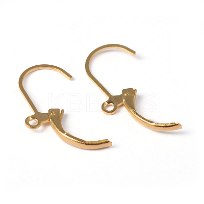 Golden Plated Brass Leverback Earring Findings X-EC223-G-1