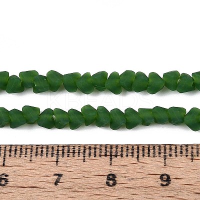 Frosted Opaque Glass Beads Strands GLAA-N017-4mm-17-1