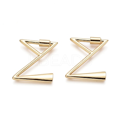 Brass Screw Carabiner Lock Charms KK-I663-01G-Z-1