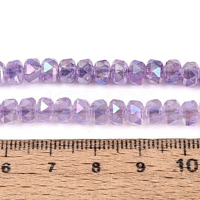 Anti-Tarnish Electroplate Glass Imitation Jade Beads Strands EGLA-T029-6mm-13D-1