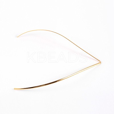 PVD Vacuum Plating 201 Stainless Steel Torque Necklace Making STAS-P079-02G-1