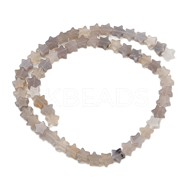 Natural Grey Agate Beads Strands G-U021-B01-02-1