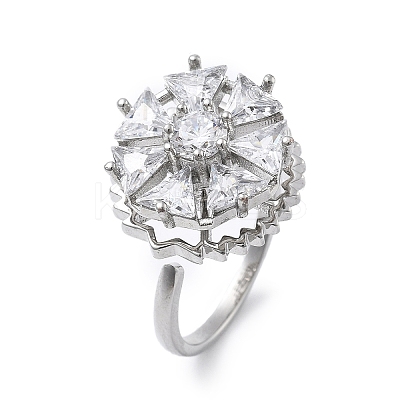 Gear Rotatable Open Cuff Rings for Women LS-RJEW-S402-12P-1