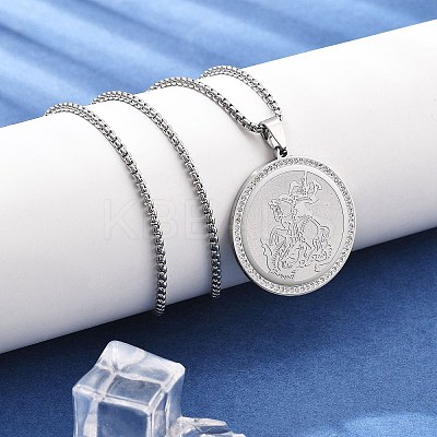 201 Stainless Steel Rhinestone Pendant Necklaces for Women LS-NJEW-U021-03P-1