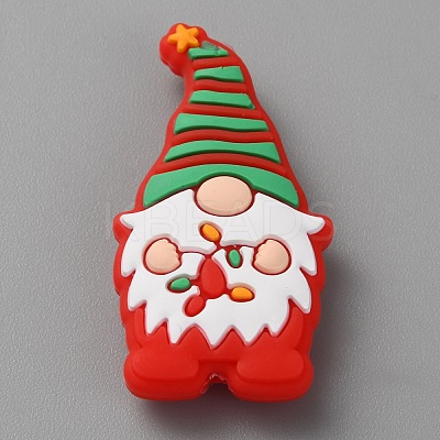 Gnome Food Grade Eco-Friendly Silicone Focal Beads SIL-WH0012-042G-1