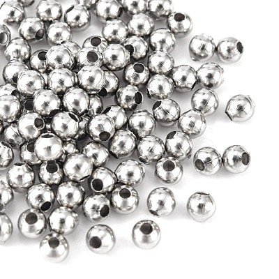 Tarnish Resistant 304 Stainless Steel Round Beads STAS-N020-16-4mm-1