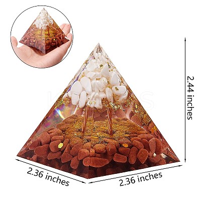 Crystal Pyramid Ornaments Healing Angel Crystal Pyramid Stone Blessing Pyramid for Home Office Decoration Gift Collection JX350A-1