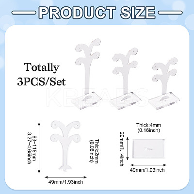 1 Set Acrylic Earring Display Tower Set EDIS-TA0001-003C-1
