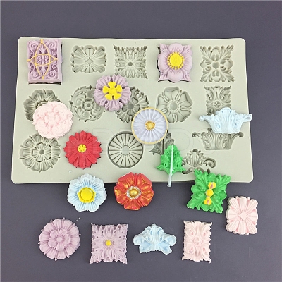 Food Grade Mixed Flower Silicone Molds HUDU-PW0001-148-1
