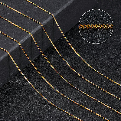 DIY Brass Curb Chains Bracelet Necklace Making Kit DIY-SP0001-11G-1