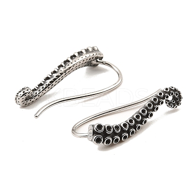 Antique Silver 316 Surgical Stainless Steel Dangle Earrings EJEW-D096-06B-AS-1