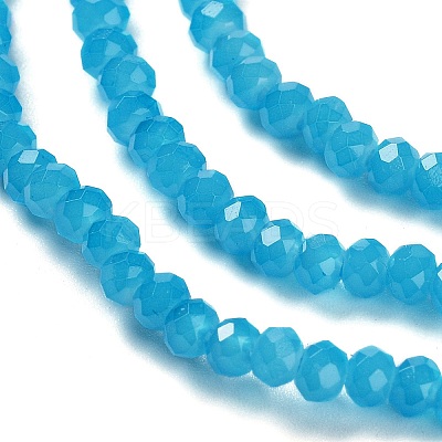 Baking Paint Imitation Jade Glass Bead Strands LS-DGLA-A034-J2MM-A13-1
