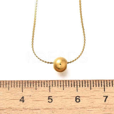 Stainless Steel Round Pendant Necklaces for Women NJEW-G160-02G-1