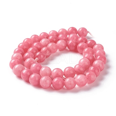 Dyed Natural White Jade Imitation Beads Strands G-I299-F-6mm-1