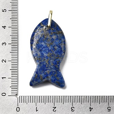 Natural Lapis Lazuli Pendants X-KK-D021-05G-G-1
