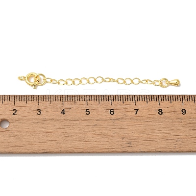 Rack Plating Brass Ends with Chain and Clasps KK-F873-01G-02-1