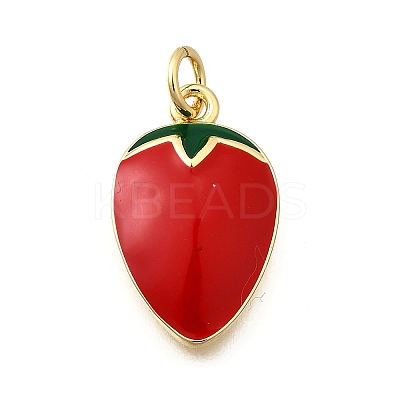 Brass Enamel Pendants KK-F896-01B-G-1