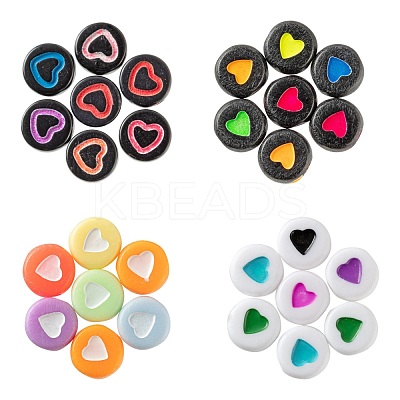 300Pcs 10 Style Opaque & Craft Style & Plating Acrylic Beads SACR-FS0001-05-1